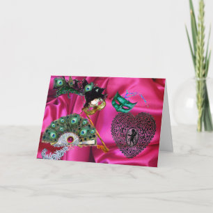 CARTES POUR FÊTES ANNUELLES MASQUES DE MASQUÉRADE VALENTINE, VENTILATEUR DE PE