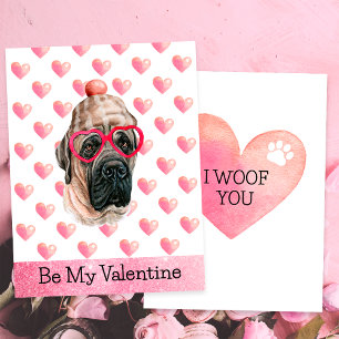 Cartes Pour Fêtes Annuelles Mastiff anglais Je t'aime toi chien Saint-Valentin