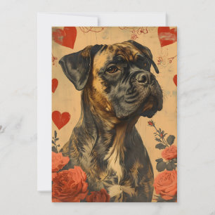 Cartes Pour Fêtes Annuelles Mastiff Saint-Valentin Vintage 