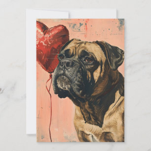 Cartes Pour Fêtes Annuelles Mastiff Vintage Saint Valentin