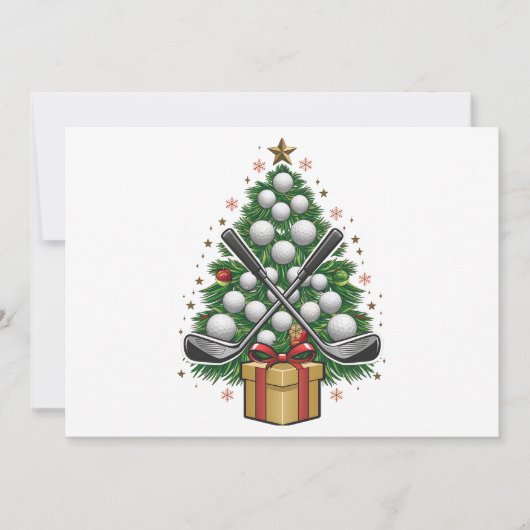 Cartes Pour Fêtes Annuelles Matériel de golf Christmas Tree Golf (Devant)
