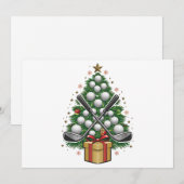 Cartes Pour Fêtes Annuelles Matériel de golf Christmas Tree Golf (Devant / Derrière)