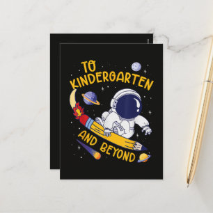 Cartes Pour Fêtes Annuelles Maternelle et au-delà Astronaute Rentrée scolaire
