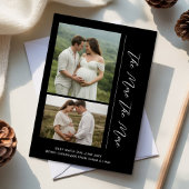 Cartes Pour Fêtes Annuelles Maternity Photo Christmas Card | Baby On The Way
