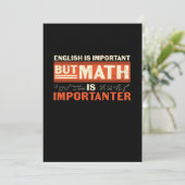 Cartes Pour Fêtes Annuelles Math Enseignant Math Math est important (Debout devant)