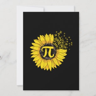 Cartes Pour Fêtes Annuelles Math Enseignant Pi Numéro Tournesol