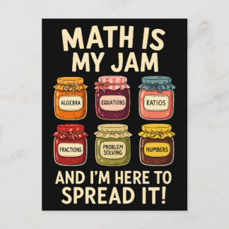 Cartes Pour Fêtes Annuelles Math Is My Jam - Drôle Teacher Design