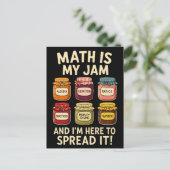 Cartes Pour Fêtes Annuelles Math Is My Jam - Drôle Teacher Design (Debout devant)