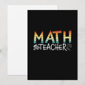 Cartes Pour Fêtes Annuelles Math Teacher (Devant / Derrière)