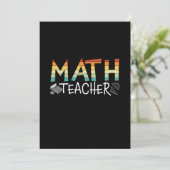 Cartes Pour Fêtes Annuelles Math Teacher (Debout devant)