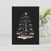 Cartes Pour Fêtes Annuelles Math Teacher Christmas Tree Funny Christmas Math F (Debout devant)