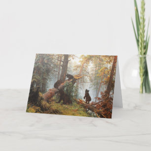 Cartes Pour Fêtes Annuelles Matin dans une pinède