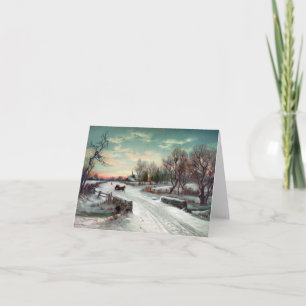 Cartes Pour Fêtes Annuelles MATIN de NOËL, c1885.