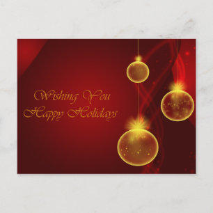 Cartes Pour Fêtes Annuelles Matins d'or et rouges