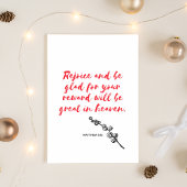 Cartes Pour Fêtes Annuelles Matthew 5:1 Scripture Christmas Greeting Card