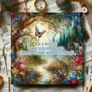 Cartes Pour Fêtes Annuelles Matthew Verse Vitrail Christian Pâques