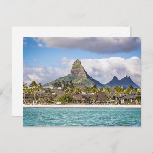 Cartes Pour Fêtes Annuelles Maurice Océan Indien Flic En flac Plage Souvenir (Devant / Derrière)