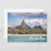 Cartes Pour Fêtes Annuelles Maurice Océan Indien Flic En flac Plage Souvenir (Devant / Derrière)