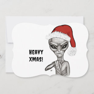 Cartes Pour Fêtes Annuelles Mauvais Alien, Lourds Noël !