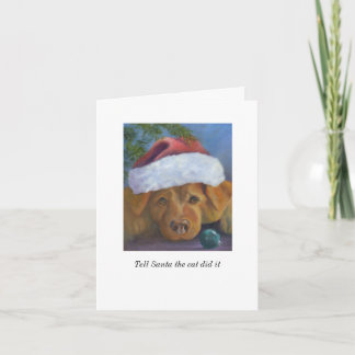Cartes Pour Fêtes Annuelles Mauvais Noël de Golden Retriever