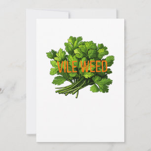 Cartes Pour Fêtes Annuelles Mauvaise herbe - Drôle Anti-Cilantro