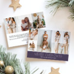 Cartes Pour Fêtes Annuelles MAUVE Joyeux Noël Elégant 9 Collage Photo<br><div class="desc">Partagez les moments forts de votre famille avec cette carte de Noël en revue qui présente un design simple, minimal et propre. Le devant comprend un collage moderne de 6 photos jumelé à l'accueil festif "Joyeux Noël" dans une élégante police serif sur une couleur DARK EGGPLANT MAUVE, avec espace pour...</div>