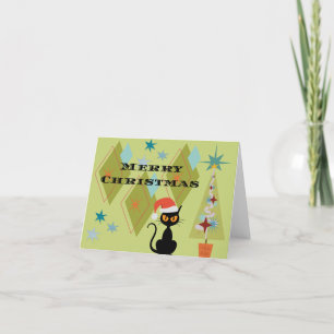 Cartes Pour Fêtes Annuelles MCM Black Cat Joyeux Noël