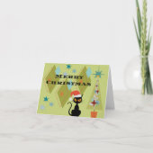 Cartes Pour Fêtes Annuelles MCM Black Cat Joyeux Noël (Devant)