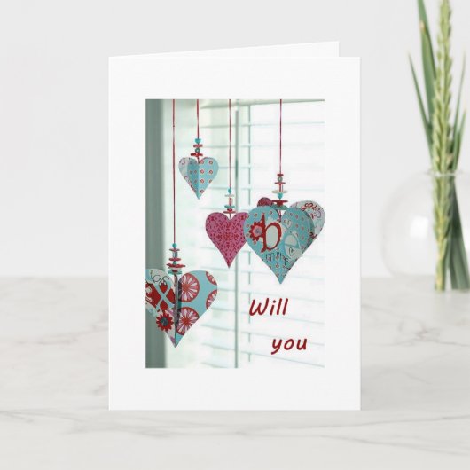 CARTES POUR FÊTES ANNUELLES ME AIMEREZ-VOUS POUR TOUJOURS/ÊTRE MA VALENTINE (Devant)
