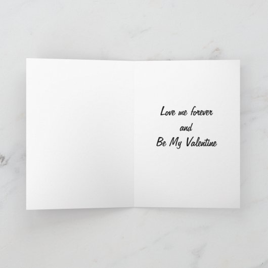 CARTES POUR FÊTES ANNUELLES ME AIMEREZ-VOUS POUR TOUJOURS/ÊTRE MA VALENTINE (Intérieur)