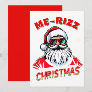 Cartes Pour Fêtes Annuelles Me-Rizz Noël gen Alpha mème drôle