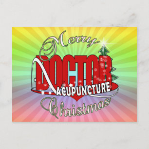 CARTES POUR FÊTES ANNUELLES MÉDECIN ACUPUNCTURE MERRY NOËL