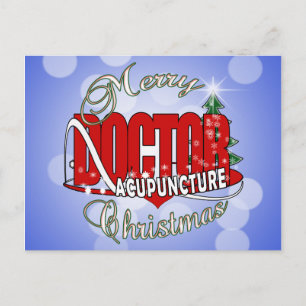 CARTES POUR FÊTES ANNUELLES MÉDECIN ACUPUNCTURE MERRY NOËL