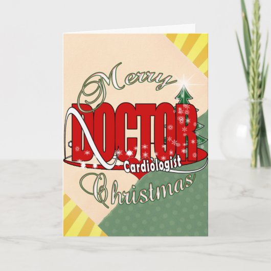 CARTES POUR FÊTES ANNUELLES MÉDECIN CARDIOLOGISTE DE NOËL (Devant)