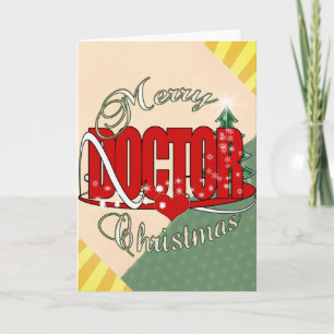 CARTES POUR FÊTES ANNUELLES MÉDECIN DE NOËL