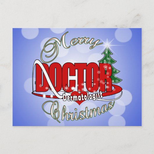CARTES POUR FÊTES ANNUELLES MÉDECIN DERNIÈRE DE NOËL (Devant)