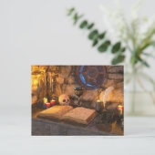 Cartes Pour Fêtes Annuelles Medieval Fantasy Wizard's Study (Debout devant)