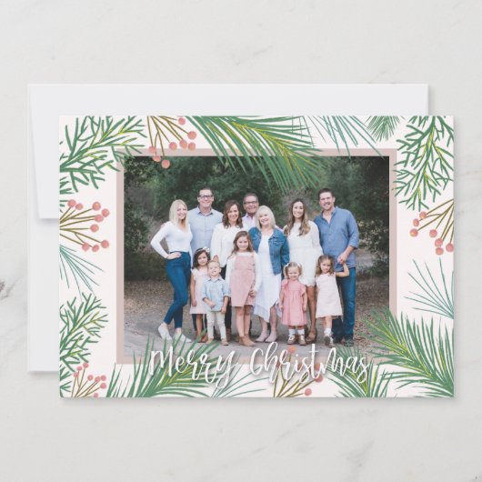 Cartes Pour Fêtes Annuelles Médina - Rose, Pines Berries (Devant)