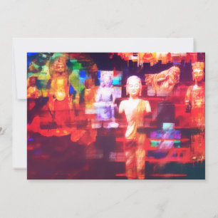 Cartes Pour Fêtes Annuelles Méditation Abstraite contemporaine Art