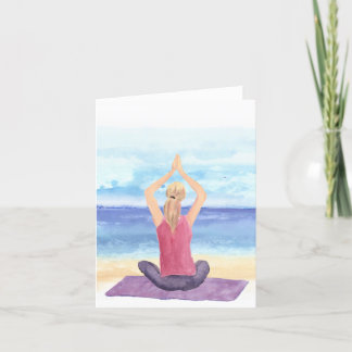 Cartes Pour Fêtes Annuelles Méditation Yoga Toutes les occasions Note