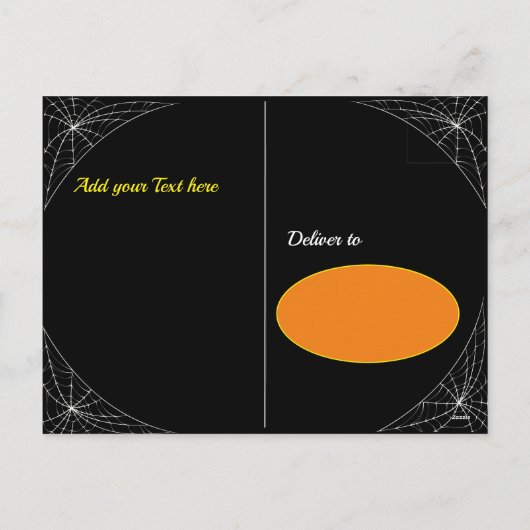 Cartes Pour Fêtes Annuelles Méfiez-vous des mauvaises herbes d'araignée noire (Dos)