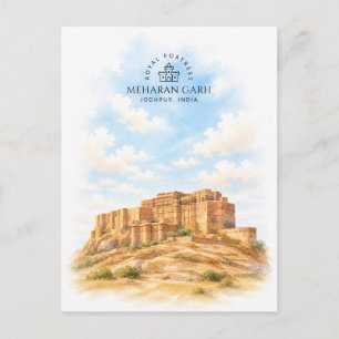 Cartes Pour Fêtes Annuelles Meharan Garh Jodhpur Paysage Architectural