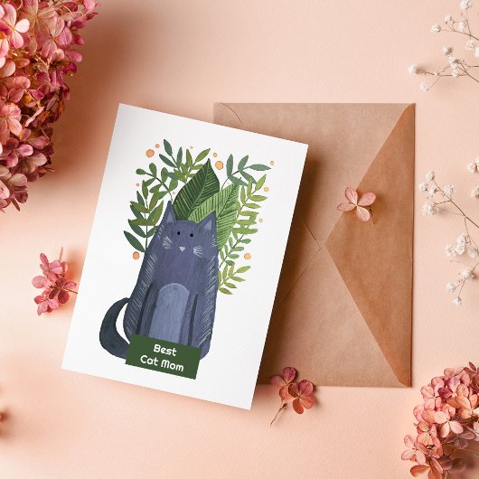 Cartes Pour Fêtes Annuelles Meilleur chat Maman Chat et branches illustration