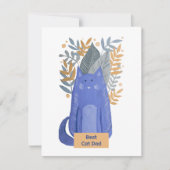 Cartes Pour Fêtes Annuelles Meilleur chat Papa Chat et branches illustration V (Devant)