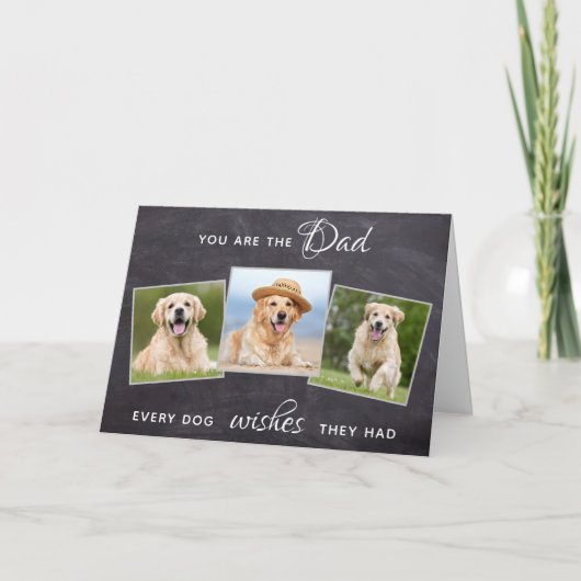 Cartes Pour Fêtes Annuelles Meilleur Chien Papa Jamais Rustique Animaux de com (Devant)