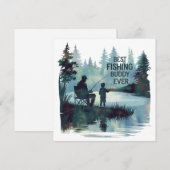 Cartes Pour Fêtes Annuelles Meilleur Compagnon de Pêche (Devant / Derrière)