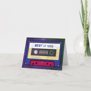 Cartes Pour Fêtes Annuelles Meilleur de 1985 Cassette Anniversaire