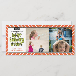 Cartes Pour Fêtes Annuelles Meilleur jour de vacances x4 !