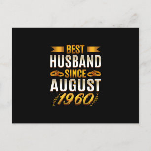 Cartes Pour Fêtes Annuelles Meilleur Mari depuis août 1960 - Funny 60th