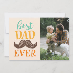 Cartes Pour Fêtes Annuelles Meilleur papa Chaque Fête des pères de moustache P